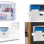 Magnetische wandhouder voor folders, grijs, A4-formaat, 1 vak.