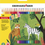 EBERHARD FABER zeshoekige kleurpotloden COLORI, 24 stuks in doosje