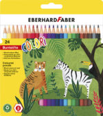 EBERHARD FABER zeshoekige kleurpotloden COLORI, 24 stuks in doosje