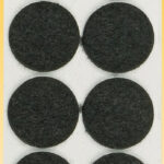 Vilten glijder, diameter 28 mm, zwart