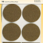 Vilten glijders, diameter: 35 mm, bruin