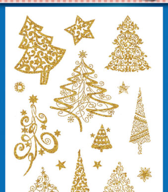 Avery Vormgegeven Kerstmis-stickers 'Bomen'