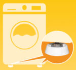 Trillingsdemper, diameter 65 mm, wit