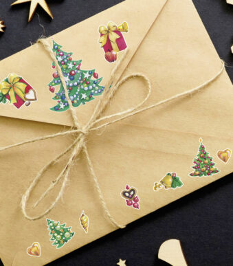 Avery Meervoetzinsstickers 'Kerstbomen'