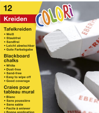 EBERHARD FABER bordkrijt COLORI, wit, 12 stuks in doosje