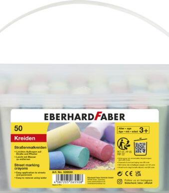 EBERHARD FABER stoepkrijt, 50 stuks in emmer