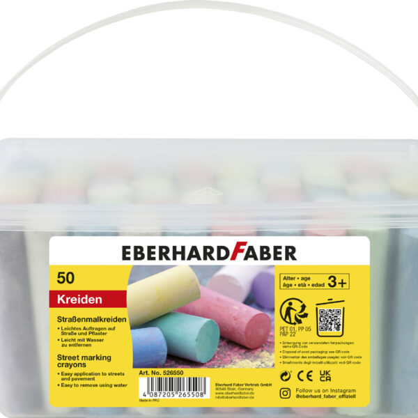 EBERHARD FABER stoepkrijt, 50 stuks in emmer