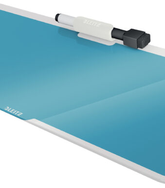 Leitze glazen memobord voor bureau, blauw.