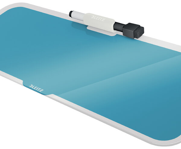 Leitze glazen memobord voor bureau, blauw.