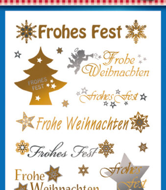 Avery Ontwerpetiket Kerststickers Tekst + Symbolen