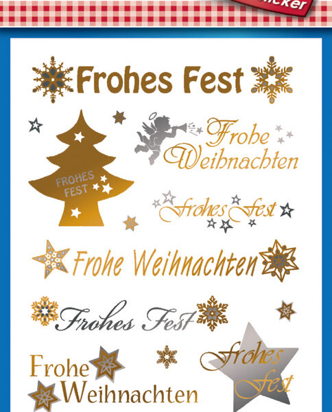 Avery Ontwerpetiket Kerststickers Tekst + Symbolen