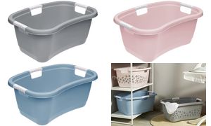 Wasmand 'Janne', ergonomisch, Scandinavisch roze