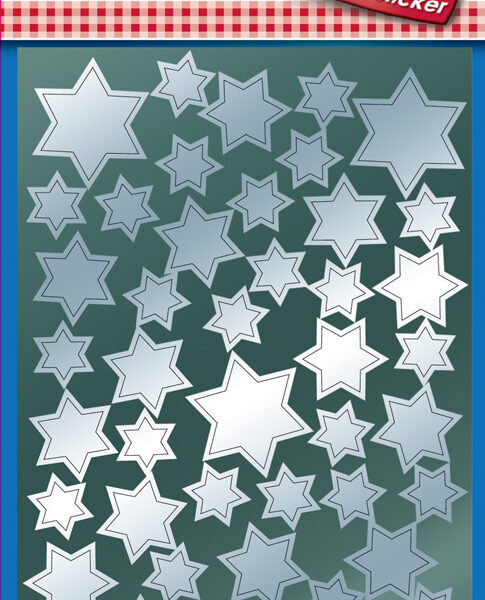 Avery Zelfklevende Ontwerp Kerststerren-stickers, zilver