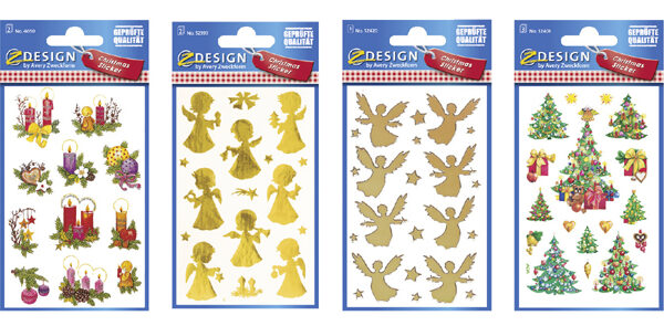 Avery Ontwerplabels Kerstmis Stickers 'Engel', Display