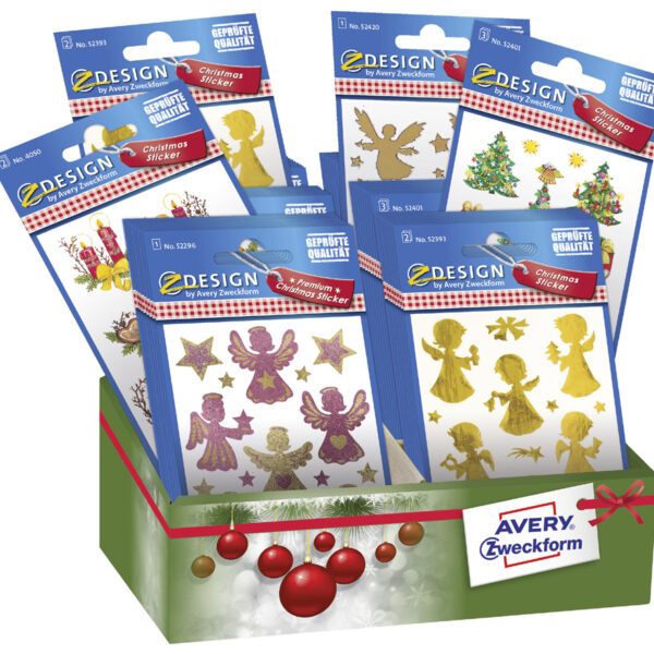 Avery Ontwerplabels Kerstmis Stickers 'Engel', Display