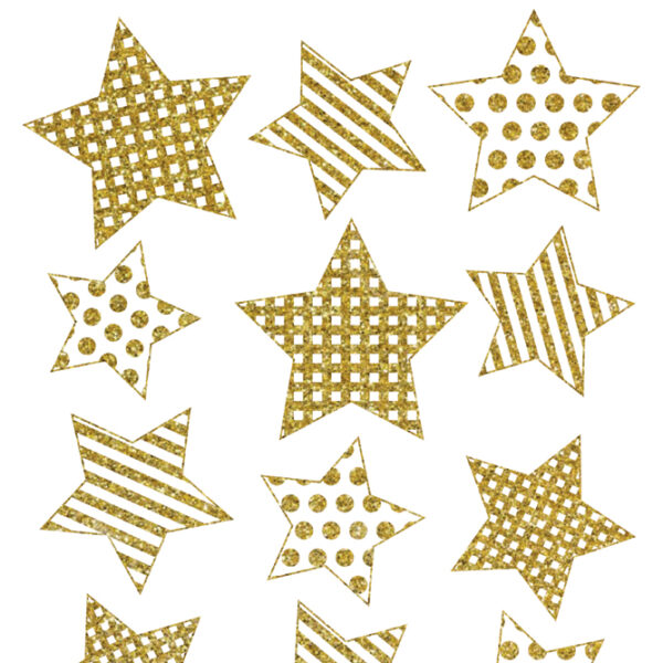Avery raamstickers kerststerren goud
