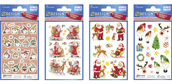 Avery knutselstickers kerstman
