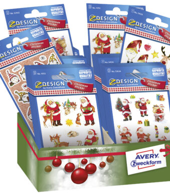 Avery knutselstickers kerstman