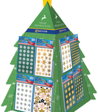 Avery Doelvormen Ontwerp Kerstmis-stickers Toonbankdisplay