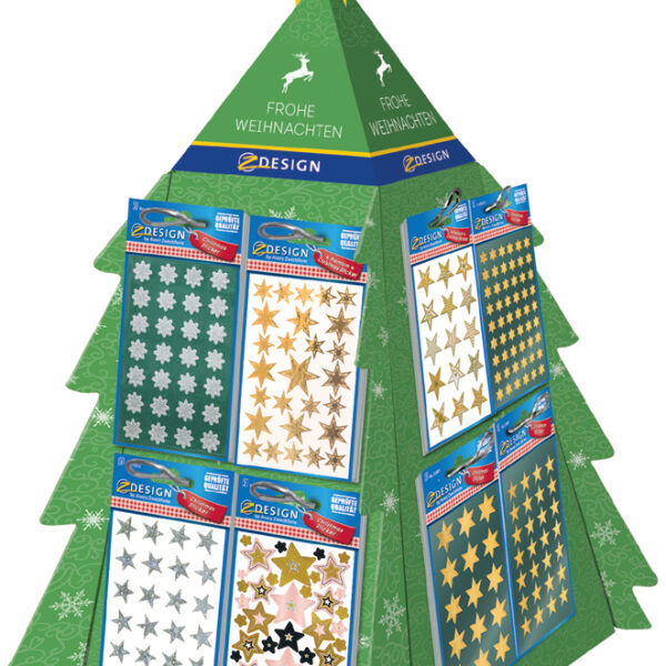 Avery Doelvormen Ontwerp Kerstmis-stickers Toonbankdisplay