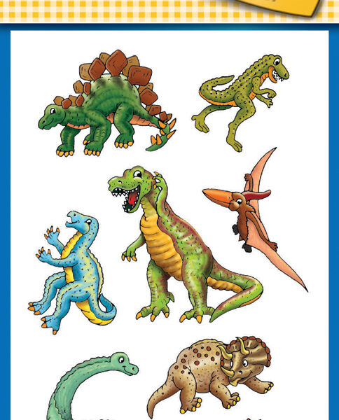 Kinderetiketten 'Dinosaurussen'