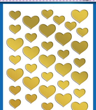 Avery Creatieve Hartjesstickers Goud