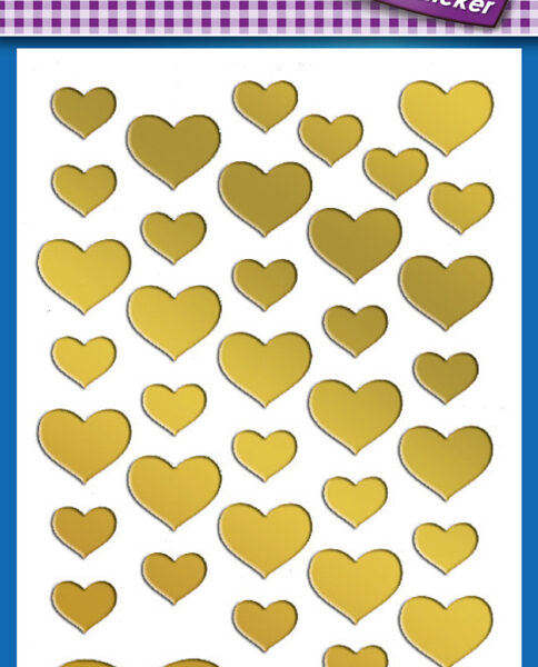 Avery Creatieve Hartjesstickers Goud