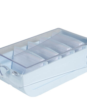 Exacompta Leerkaartbakje Konijntjesvorm, pastelblauwe kleur