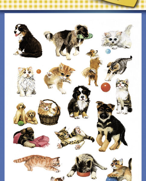 Kinderetiketten 'Honden & Katten'