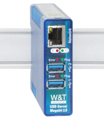 USB-server met 2 onafhankelijke USB-poorten, gigabitethemet