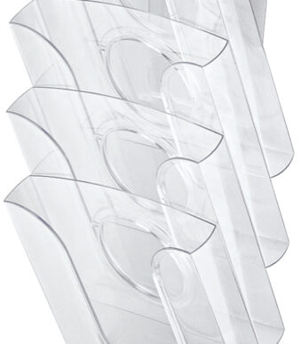 Heldere bureaustandaard en wandhouder voor presentaties