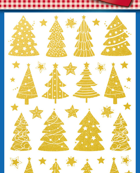 Avery Meervoetzinsstickers 'Kerstbomen'