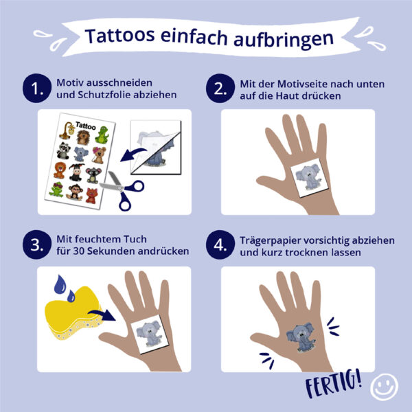Kindertatoeages Dieren van ZDesign voor Kerst