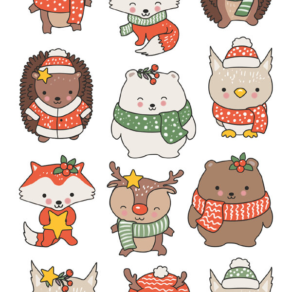 Kindertatoeages Dieren van ZDesign voor Kerst