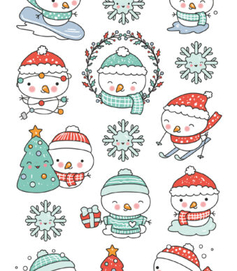 Kindertatoeages 'Sneeuwpop' van ZDesign