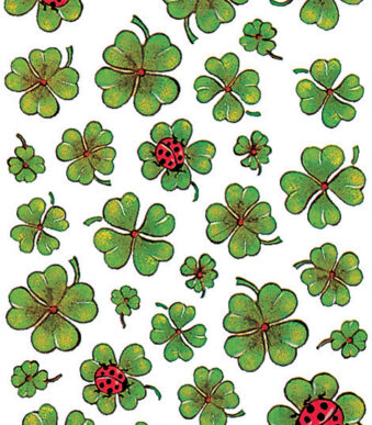 Herma Stickers Decoratief 'Klaverbladen met Lieveheersbeestje'