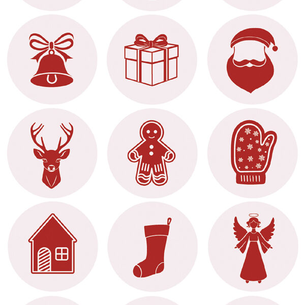 Glanzende Kerststickerreeks