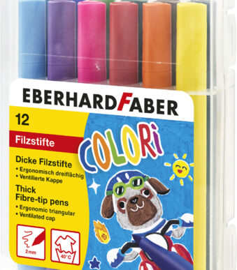 EBERHARD FABER dikke viltstiften COLORI, 12 stuks in etui