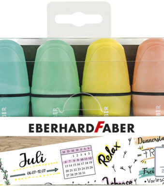 EBERHARD FABER tekstmarker Mini Pastel, 6 stuks in etui