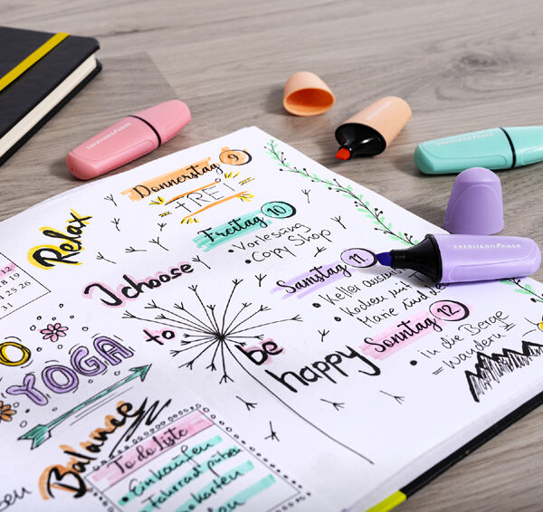 EBERHARD FABER tekstmarker Mini Pastel, 6 stuks in etui