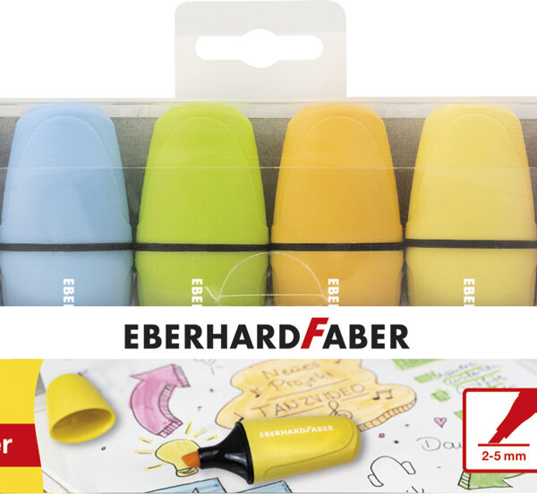 EBERHARD FABER tekstmarker Mini Pastel NEW COLOURS, 6 stuks in etui