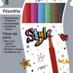 EBERHARD FABER viltstiften, 8 stuks in doosje