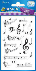 Avery Vormcreatieve Stickers 'Muzieknoten'