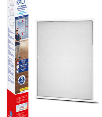 Vouwbaar aluminium-insectenhor voor ramen, wit