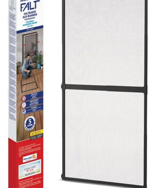 Uitvouwbaar aluminium hordeur tegen vliegen, antracietkleur