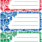 Herma boeketikettenset 'Sociale Pictogrammen', 76 x 35 mm.