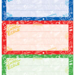 Etiketjes voor schoolboeken, 76 x 35 mm