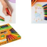 Driehoekvormige waskrijttjes, doos met 144 stuks