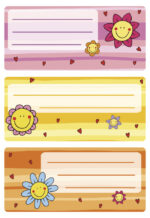 Bloem gezichtsstickers, 76 x 35 mm