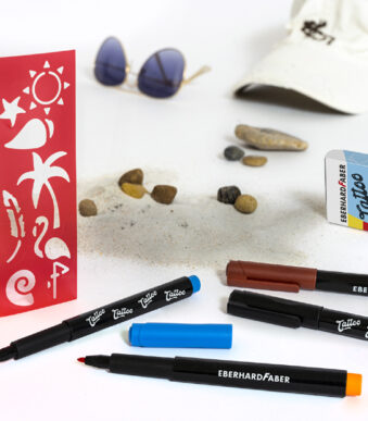 EBERHARD FABER set tattoopennen Beach, 4 stuks in doosje